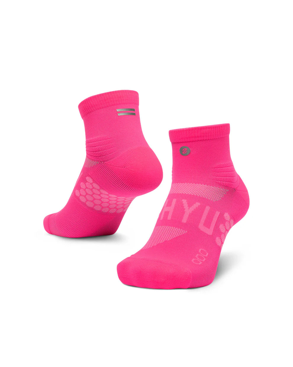 SHYU Racing Quarter Crew Socks - Pink/Pink/Pink