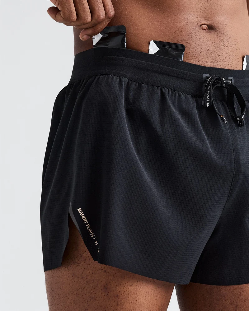 Bandit Men's RipSpeed 3" Split Shorts - Black - AW26