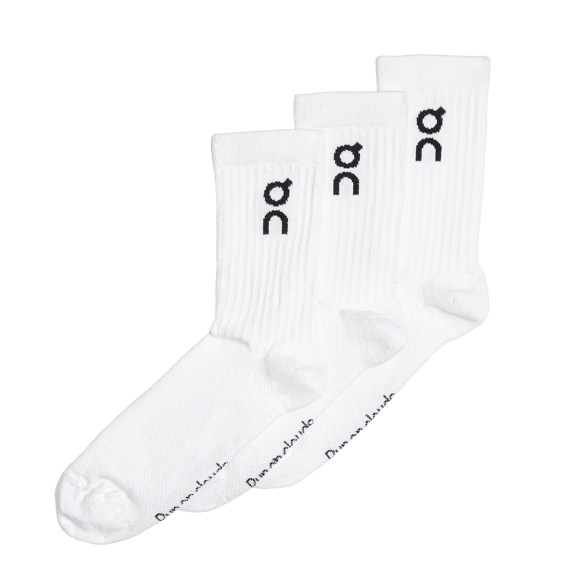 On Logo Sock 3-Pack Unisex - White