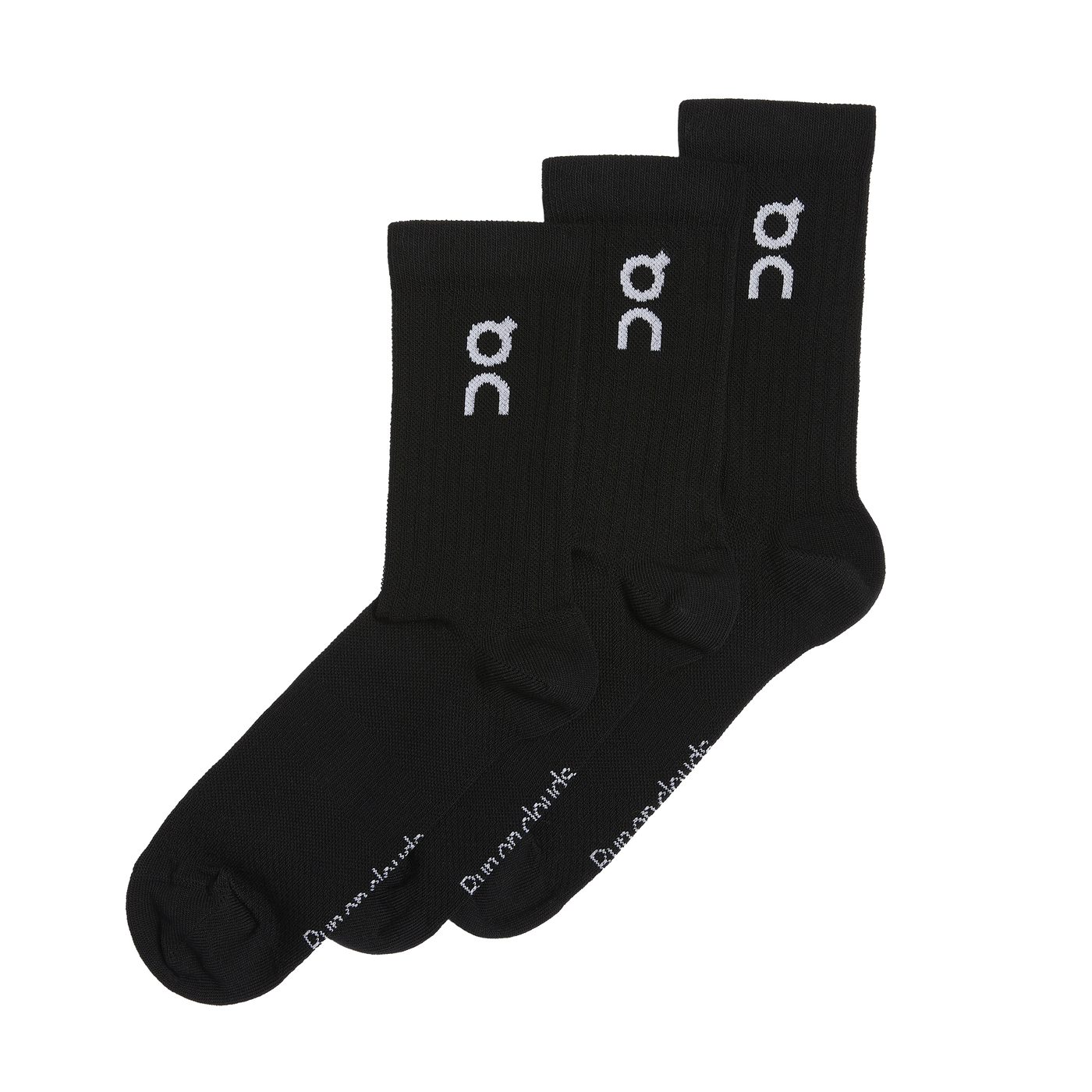 On Logo Sock 3-Pack Unisex - Black