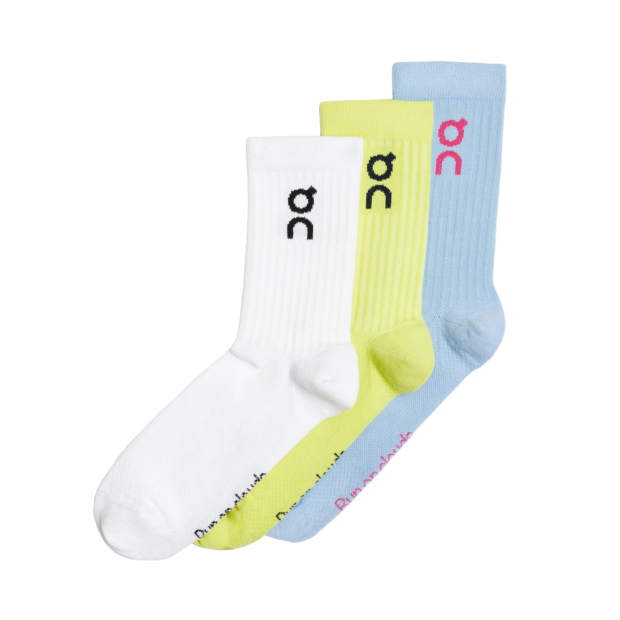 On Logo Sock 3-Pack Unisex - Zest/Stratosphere