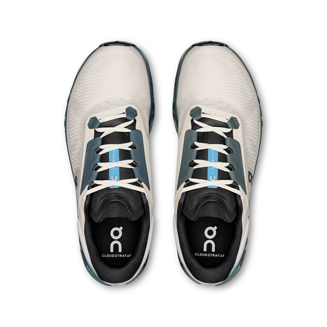 ON Mens Cloudstratus 3 - Cream/Horizon - SS25
