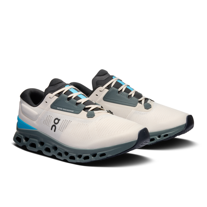ON Mens Cloudstratus 3 - Cream/Horizon - SS25