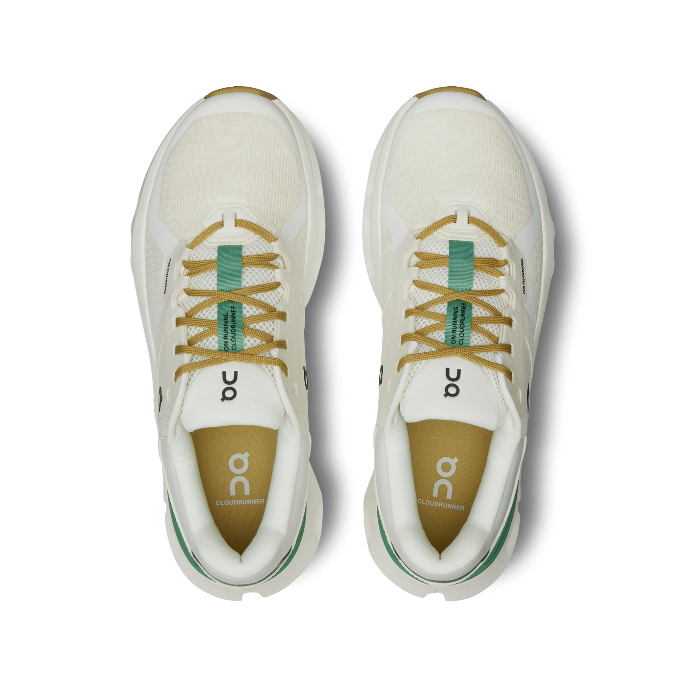 ON Womens Cloudrunner 2 - Undyed/Green - Stability