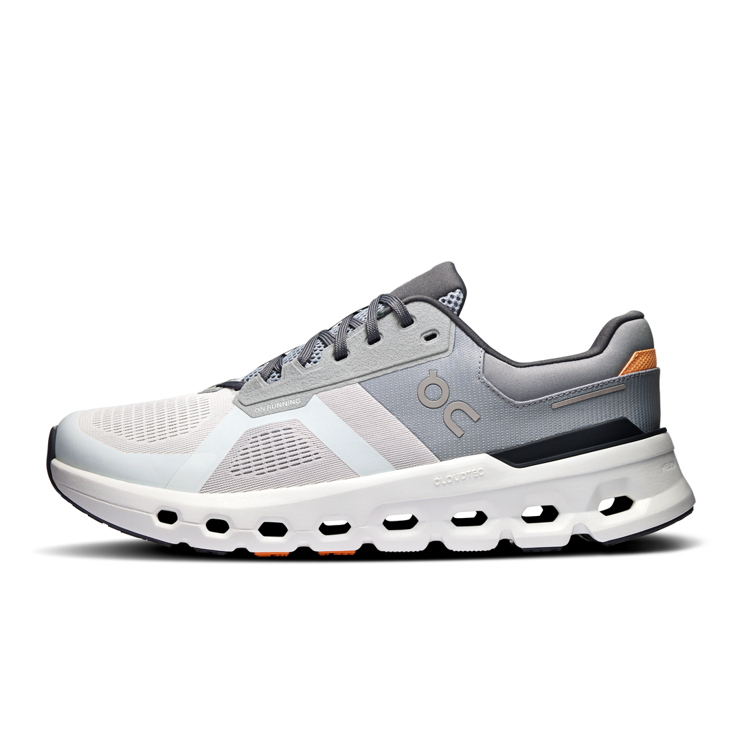 ON Mens Cloudrunner 2 Wide - 2E Width - Wolf/Ivory - Stability - SS25