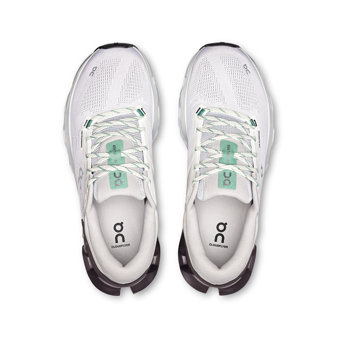 ON Mens Cloudflyer 5 - White/Pebble - AW25