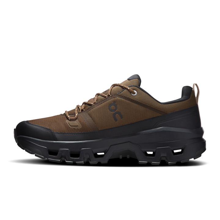 ON Mens Cloudrock Low Waterproof - Earth/Black - Trail - AW26