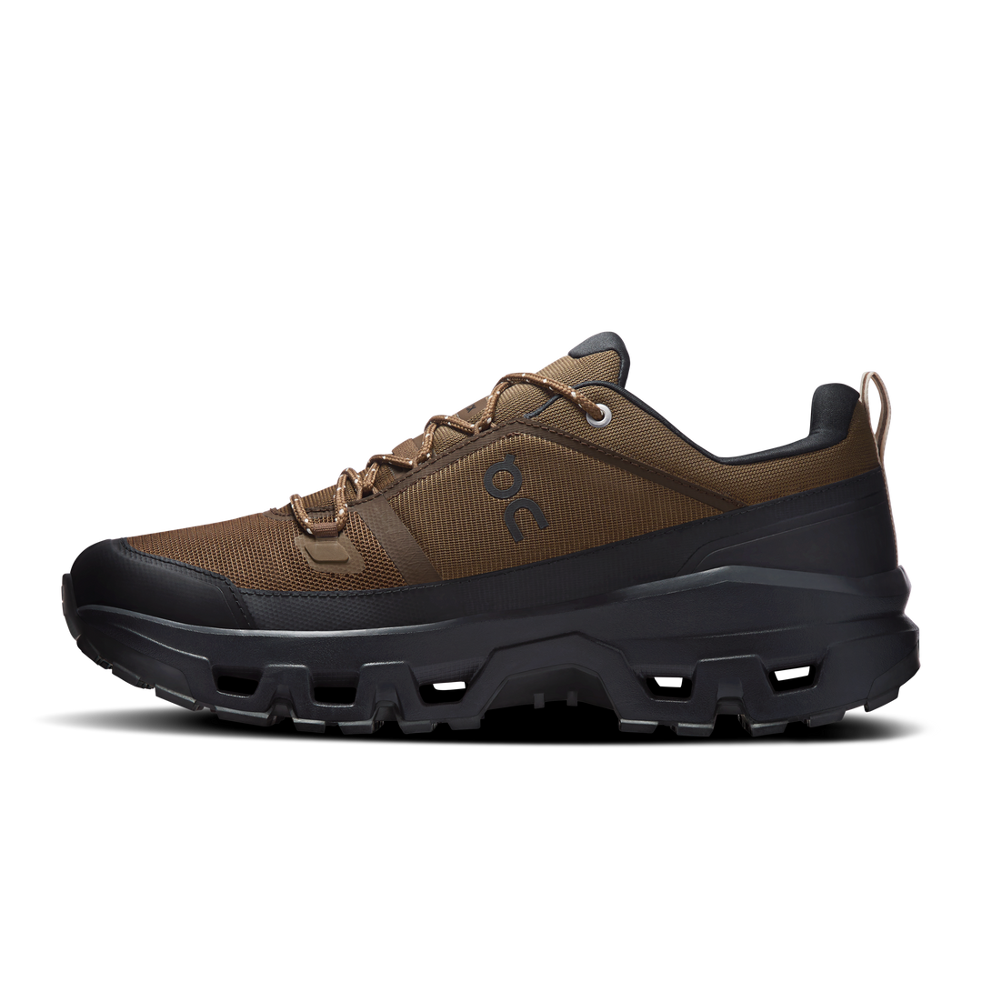 ON Mens Cloudrock Low Waterproof - Earth/Black - Trail - AW26