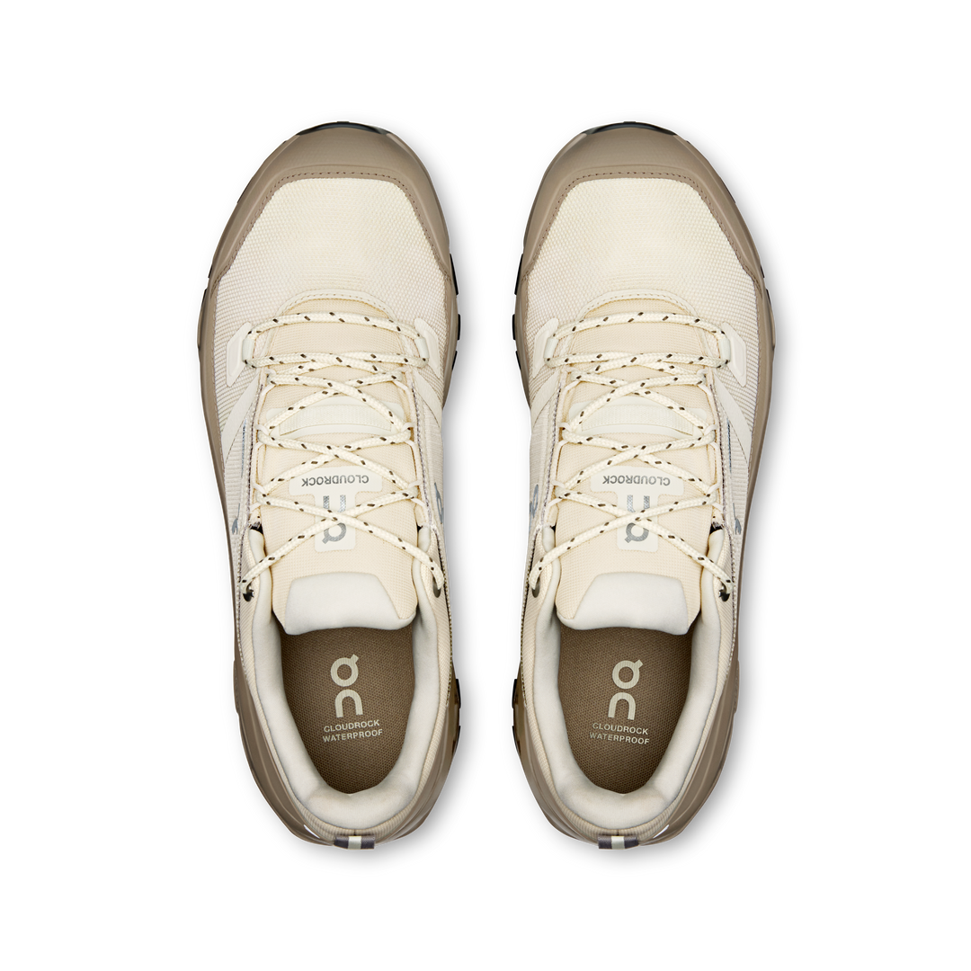 ON Mens Cloudrock Low Waterproof - Grain/Soba - Trail - AW26