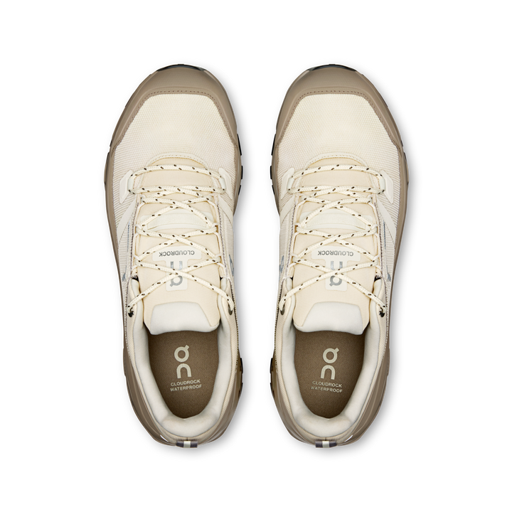 ON Mens Cloudrock Low Waterproof - Grain/Soba - Trail - AW26