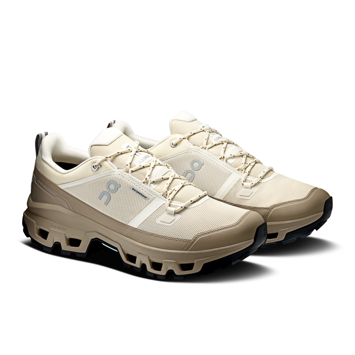 ON Mens Cloudrock Low Waterproof - Grain/Soba - Trail - AW26