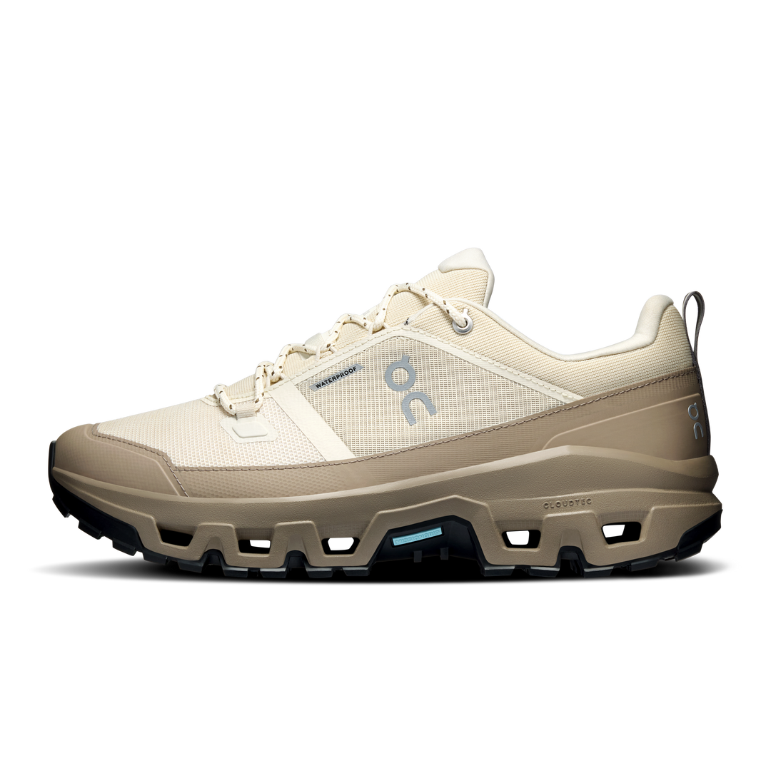 ON Mens Cloudrock Low Waterproof - Grain/Soba - Trail - AW26