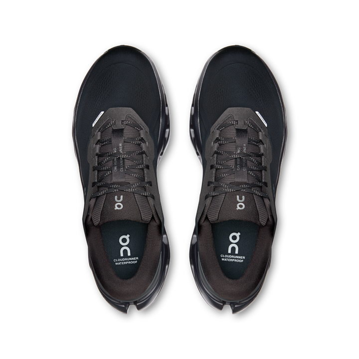 ON Mens Cloudrunner 3 Waterproof - Black/Black - Stability - AW26