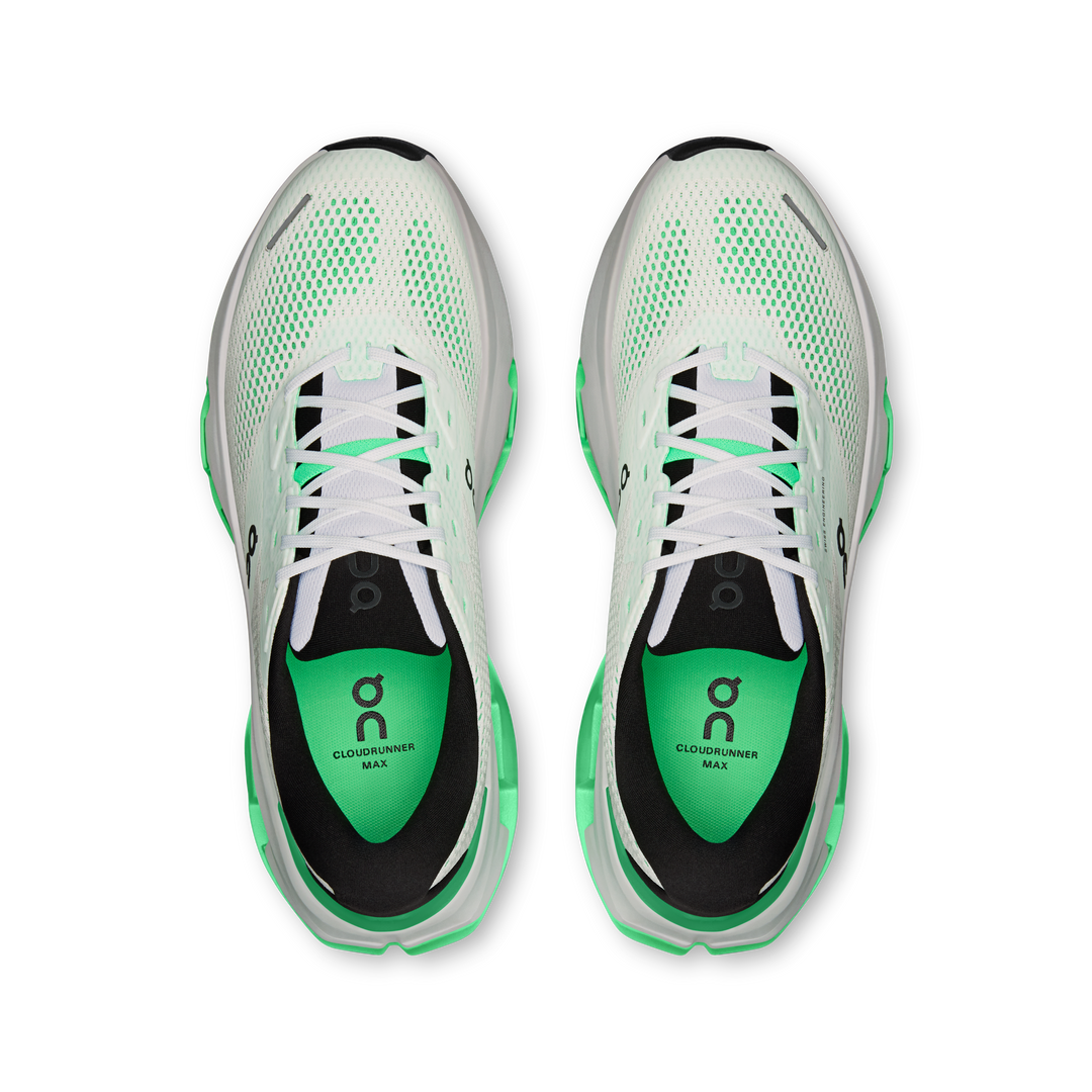 ON Mens Cloudrunner 3 Max - White/Verdite - Stability - AW26