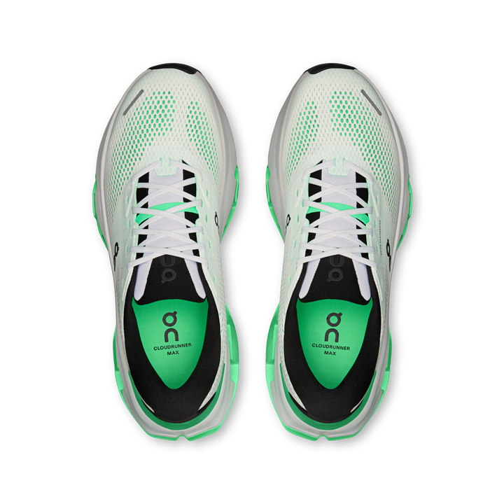 ON Mens Cloudrunner 3 Max - White/Verdite - Stability - AW26