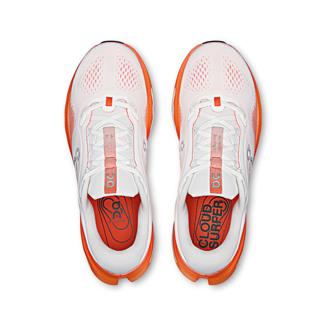 ON Mens Cloudsurfer 3 - White/Flame - AW26