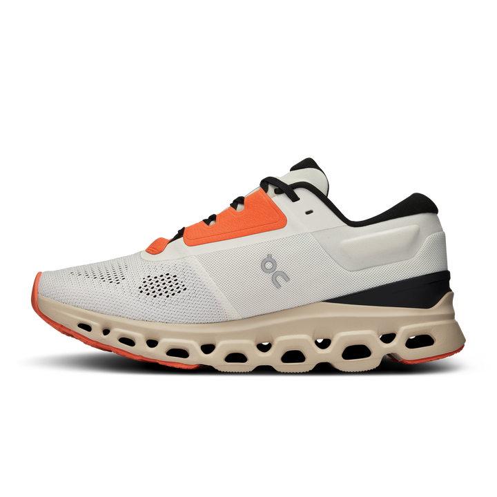ON Womens Cloudstratus 3 - Undyed-White/Sand