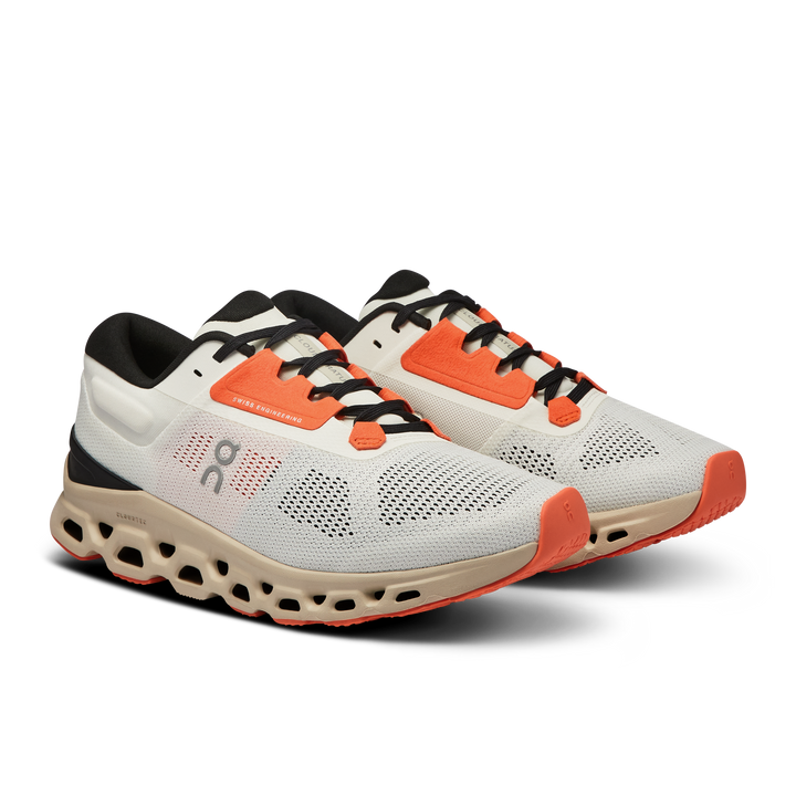 ON Womens Cloudstratus 3 - Undyed-White/Sand