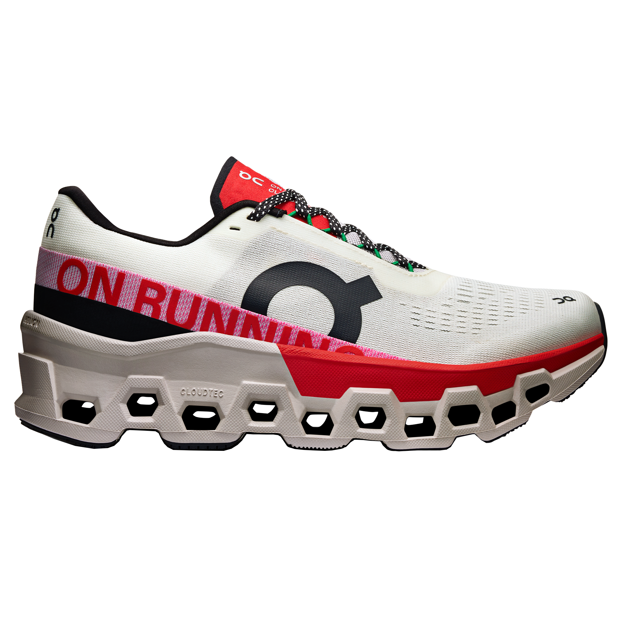 ON Womens Cloudmonster 2 - Ivory/Red - SS25