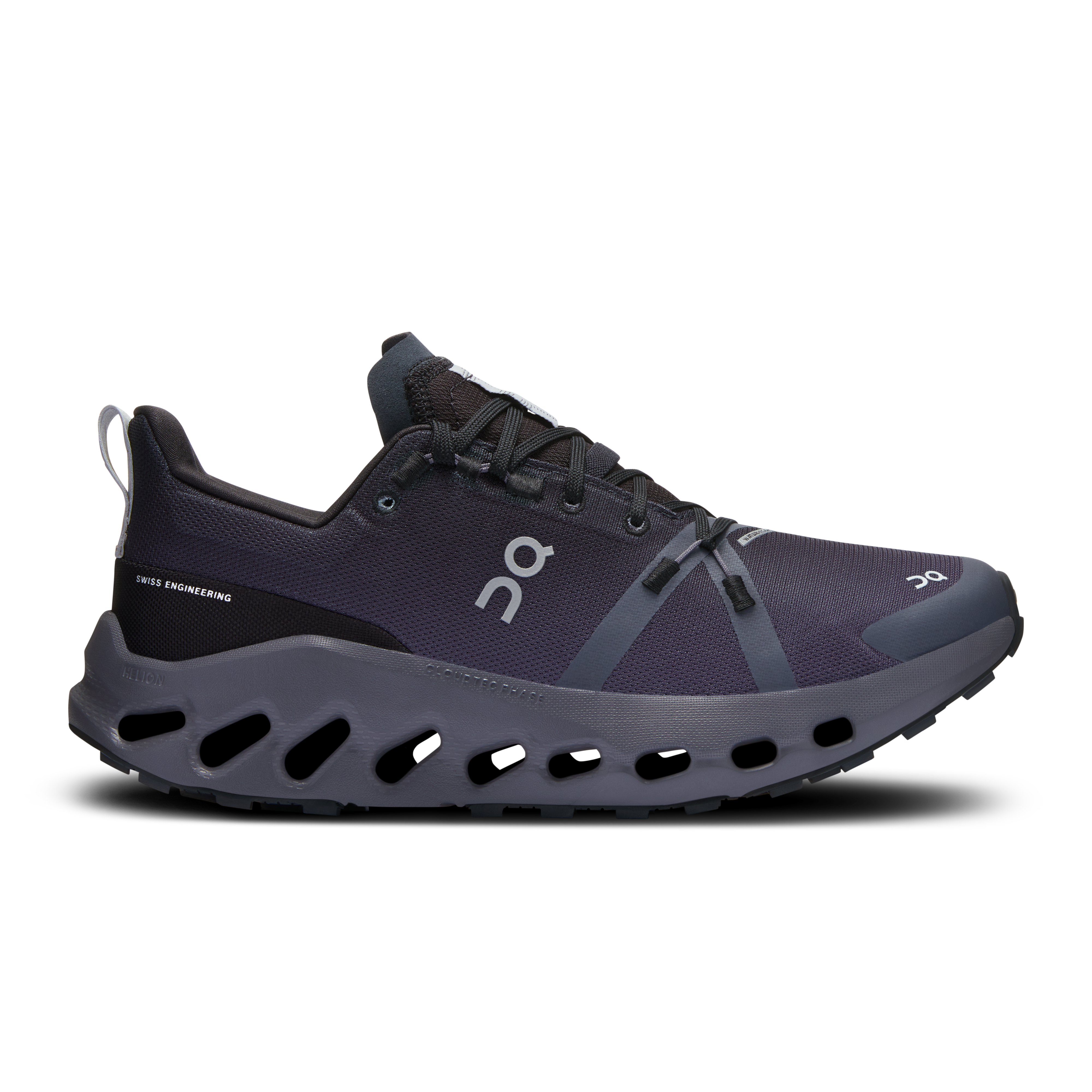 ON Womens Cloudsurfer Trail WP - Black/Eclipse - Trail