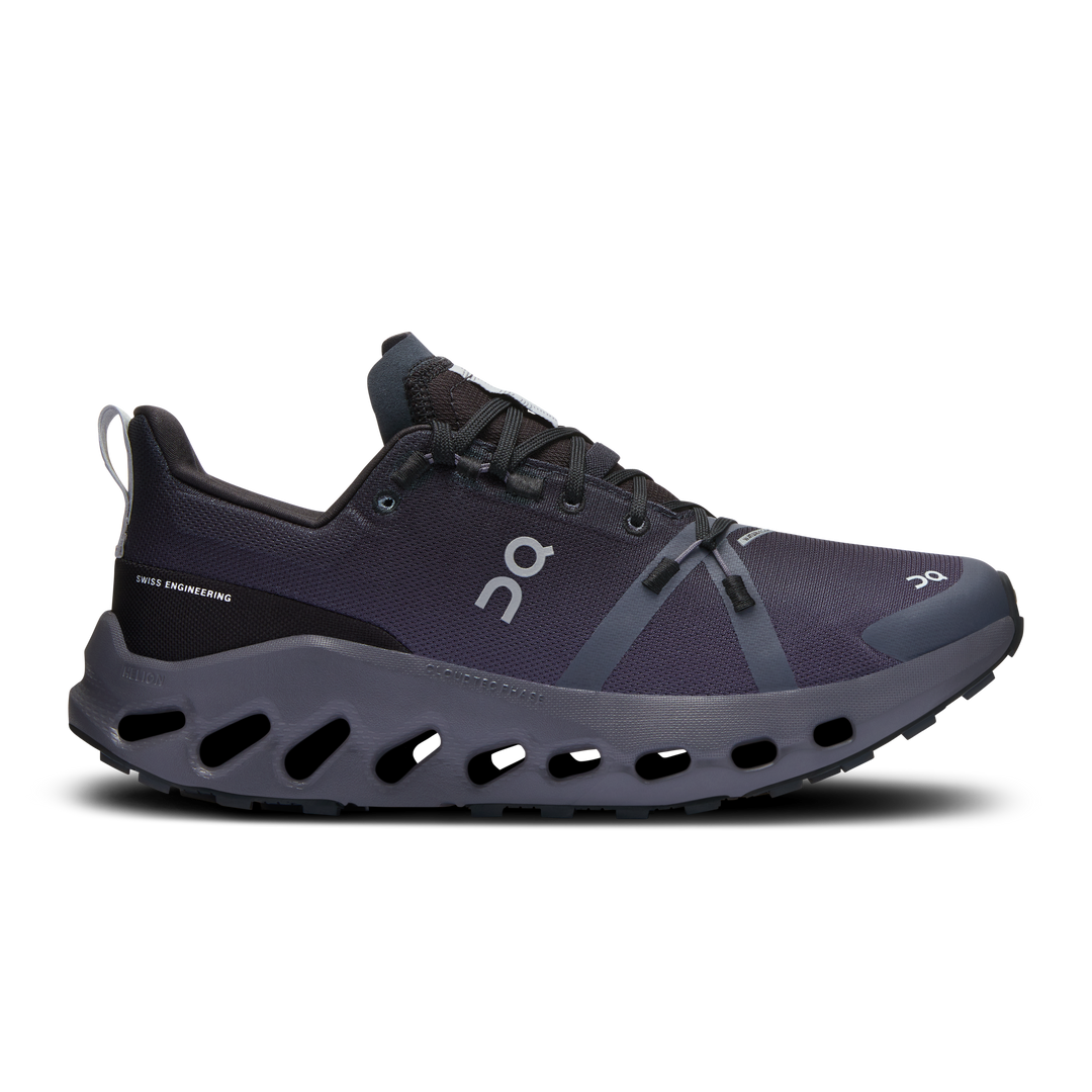 ON Womens Cloudsurfer Trail WP - Black/Eclipse - Trail