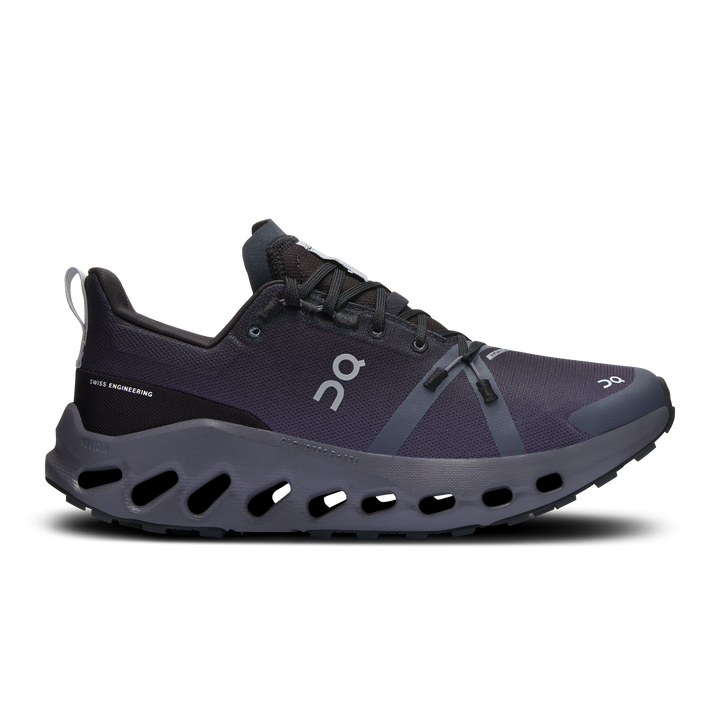 ON Womens Cloudsurfer Trail WP - Black/Eclipse - Trail