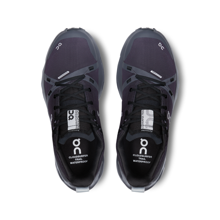 ON Womens Cloudsurfer Trail WP - Black/Eclipse - Trail