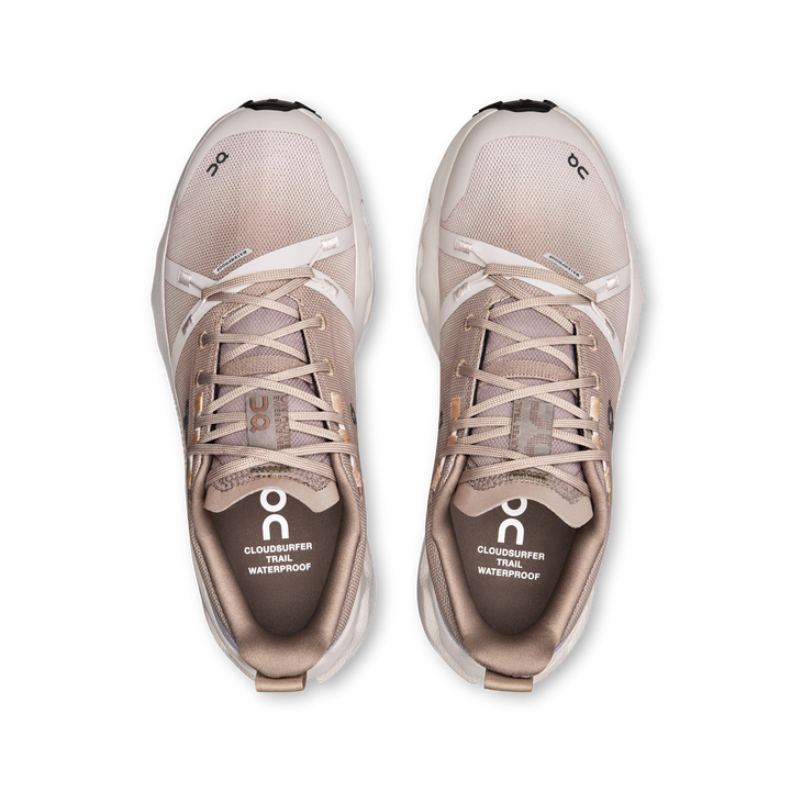 ON Womens Cloudsurfer Trail WP - Desert/Wolf - Trail - SS25