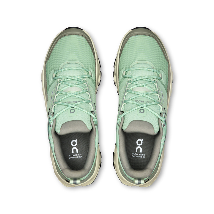 ON Womens Cloudrock Low Waterproof - Mineral/Aloe - Trail - SS25
