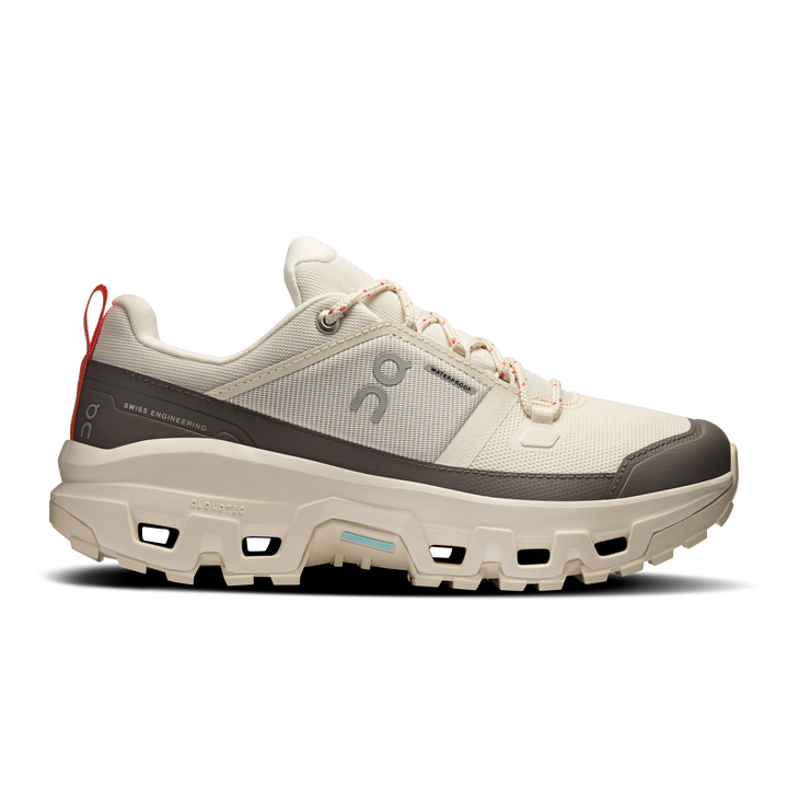 ON Womens Cloudrock Low Waterproof - Ivory/Ivory - Trail - AW25