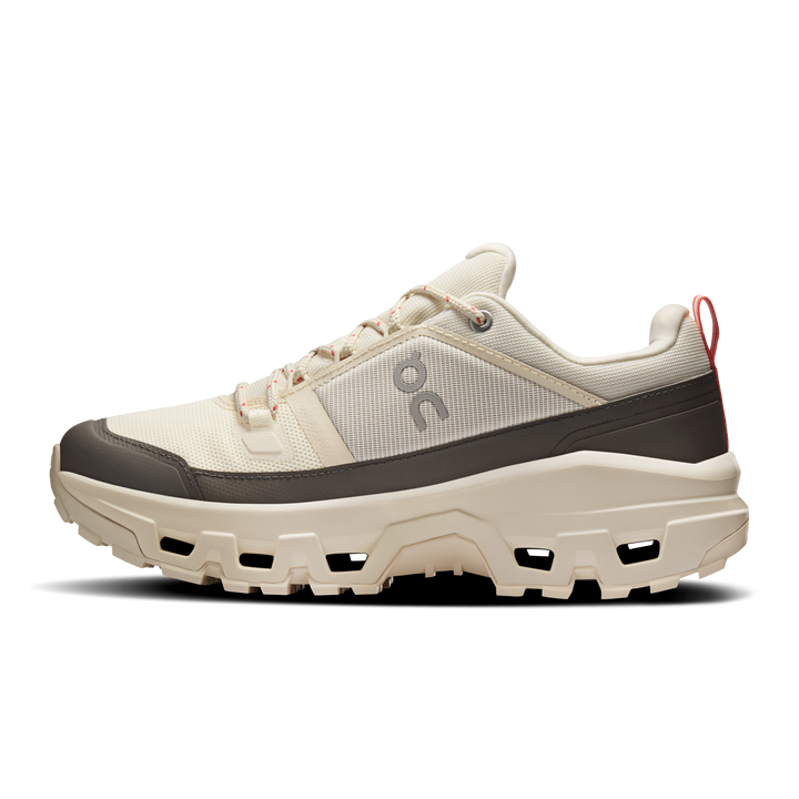 ON Womens Cloudrock Low Waterproof - Ivory/Ivory - Trail - AW25