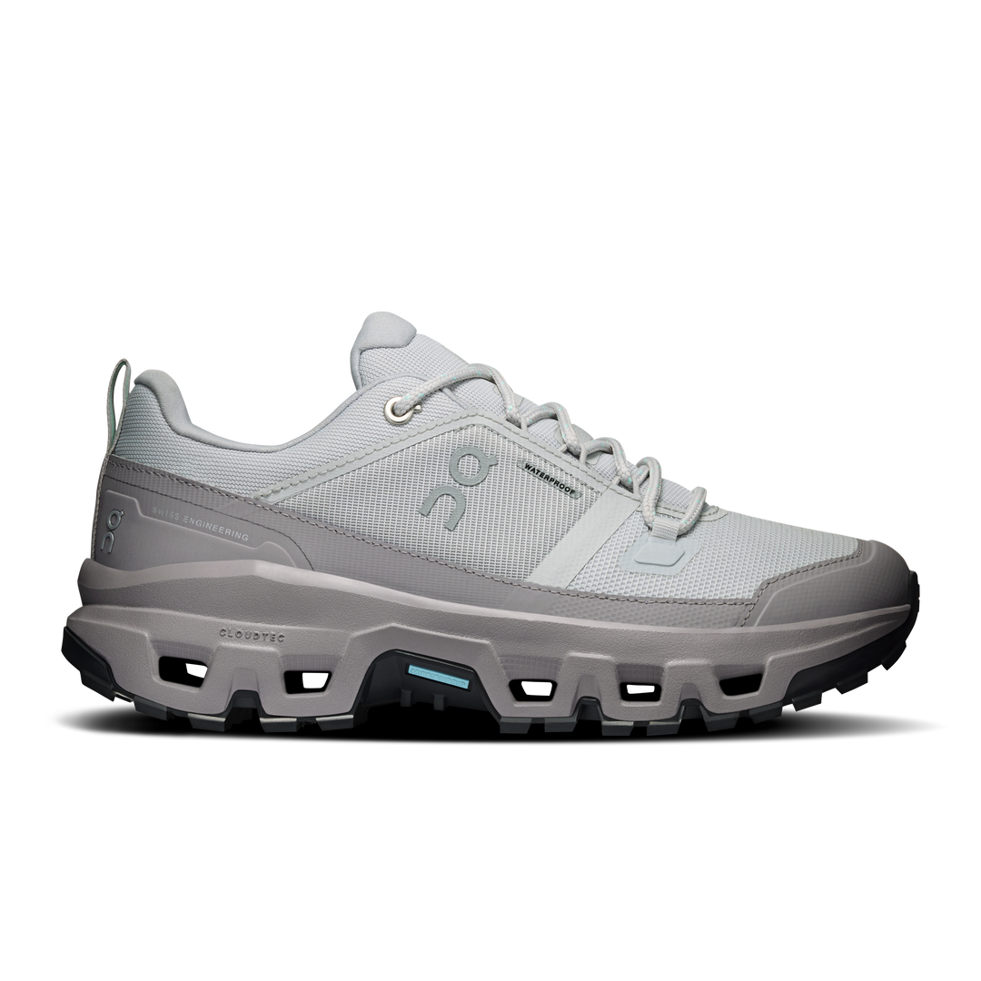 ON Womens Cloudrock Low Waterproof - Glacier/Ore - Trail - AW26