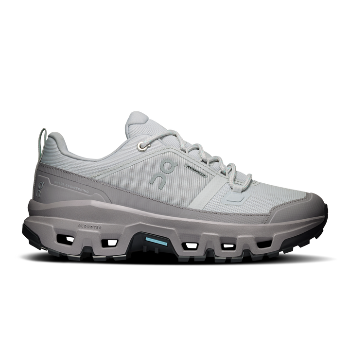 ON Womens Cloudrock Low Waterproof - Glacier/Ore - Trail - AW26