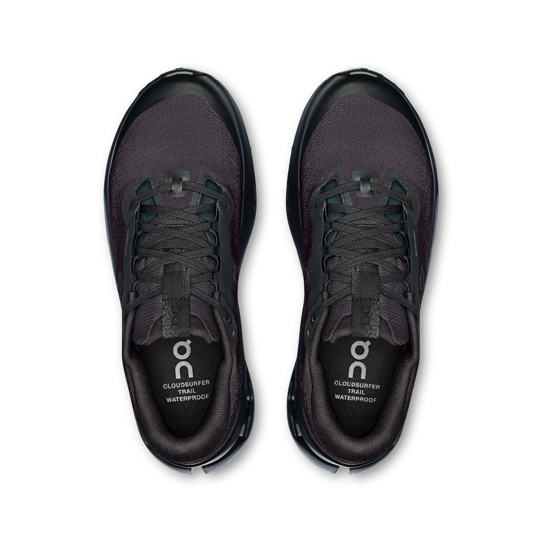 ON Femme Cloudsurfer Trail 2 WP - Noir/Noir - Trail - AW25