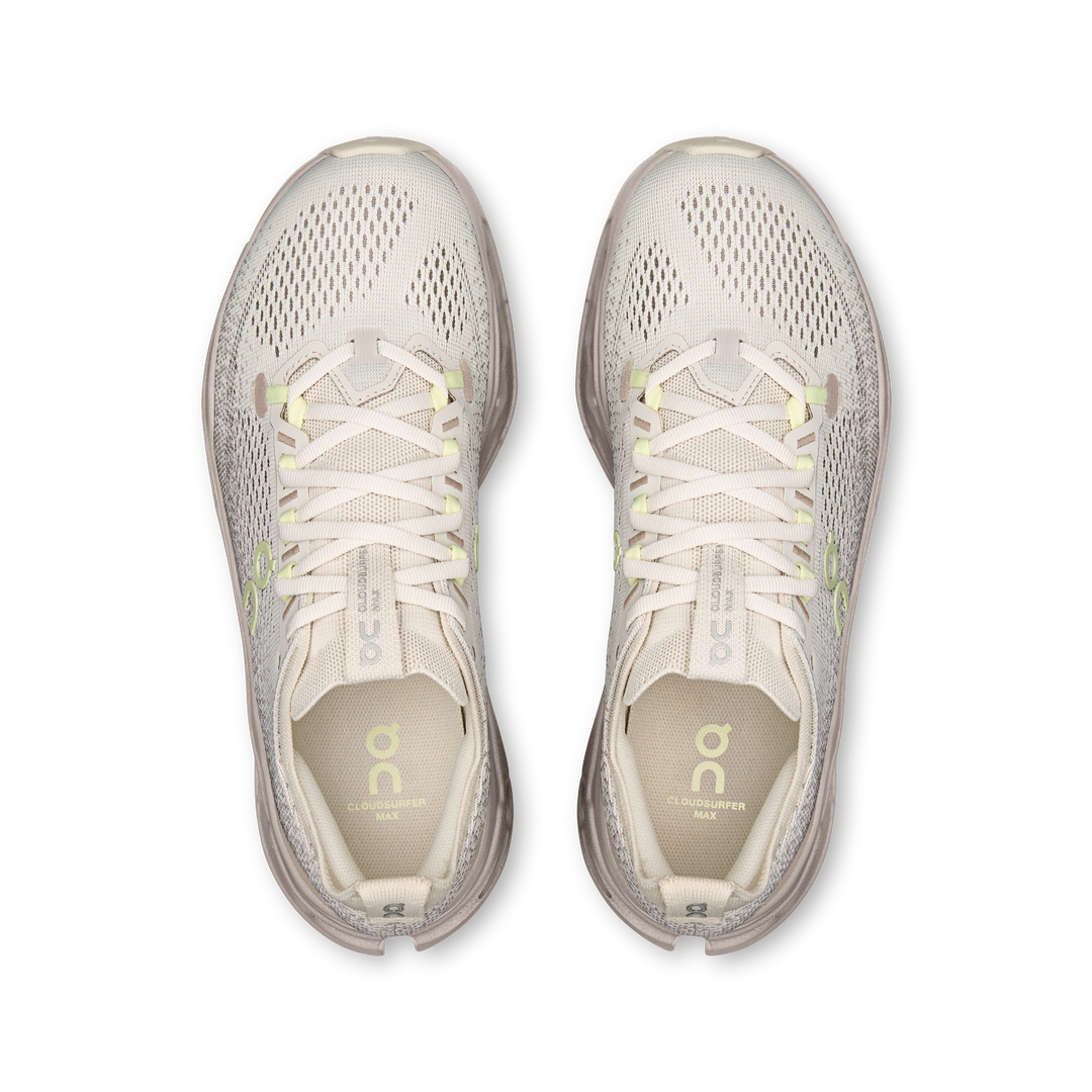 ON Womens Cloudsurfer Max - Pelican/Limelight | Run North West
