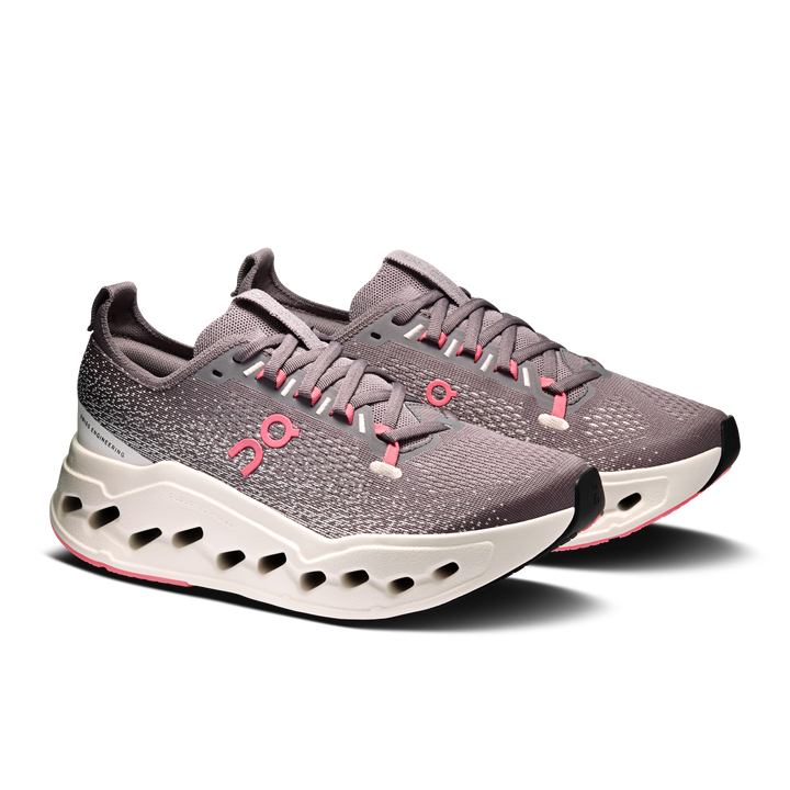 ON Womens Cloudsurfer Max - Pebble/Oyster - AW26