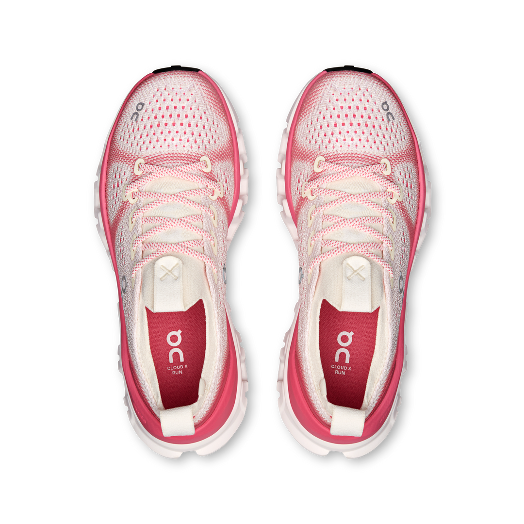 ON Womens Cloud X Tempo - Ivory/Camellia - AW26