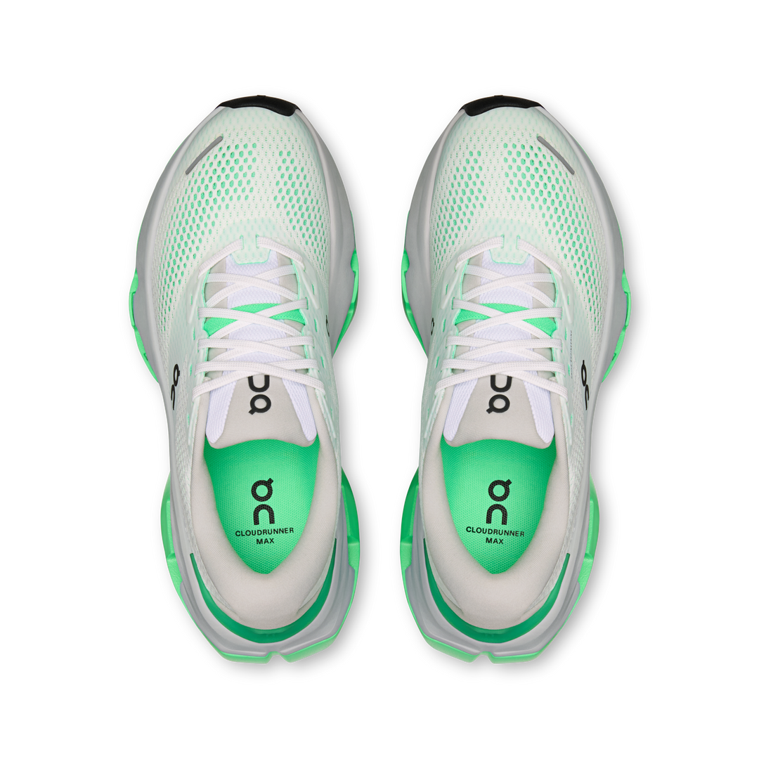 ON Womens Cloudrunner 3 Max - White/Verdite - Stability - AW26