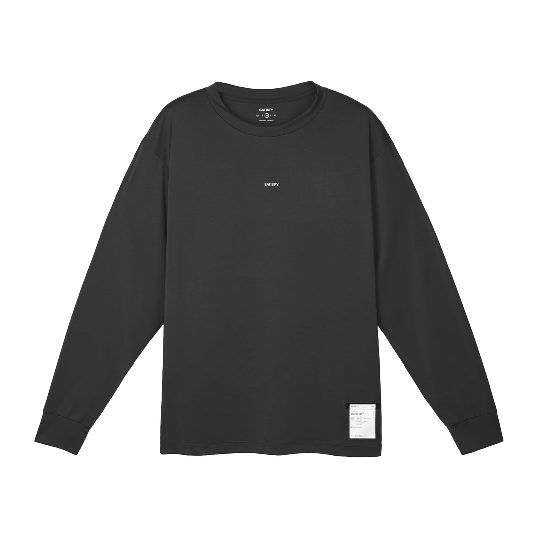 Satisfy Mens AuraLite Long Tee - Black - AW26