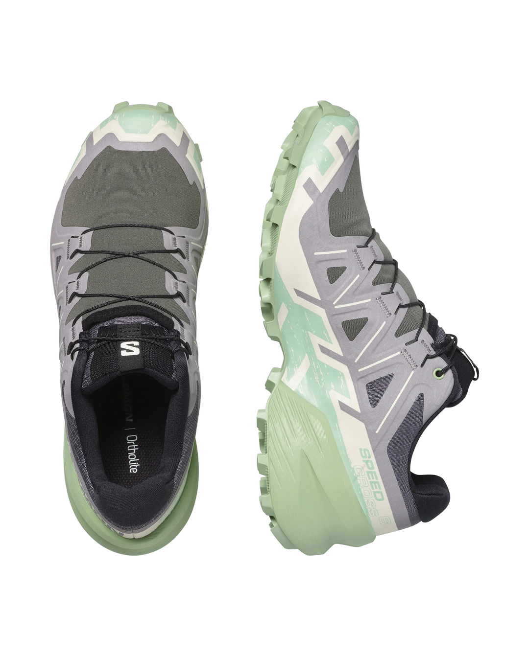 Salomon Womens Speedcross 6 - Castlerock/Vanilla Ice/Smoke Green - Trail - AW25