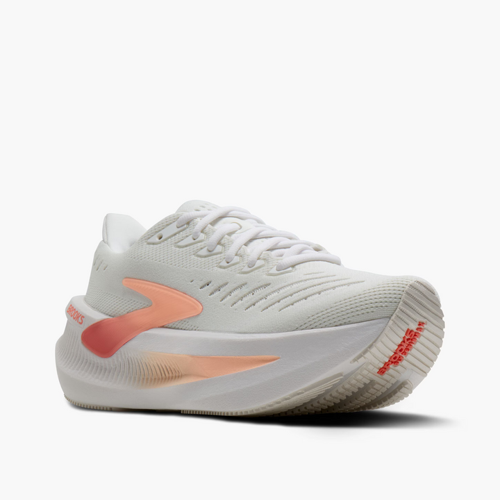 Brooks Womens Glycerin Max 2 - White/Coral/Peach - Neutral - SS26