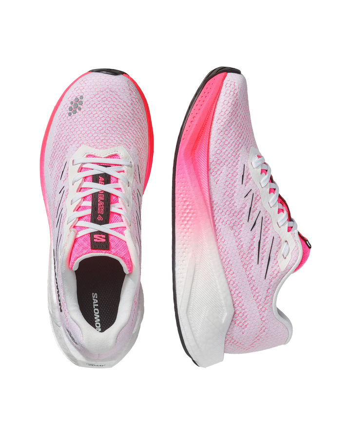 Salomon Womens Aero Blaze 4 - White/Knockout Pink - Neutral - AW26
