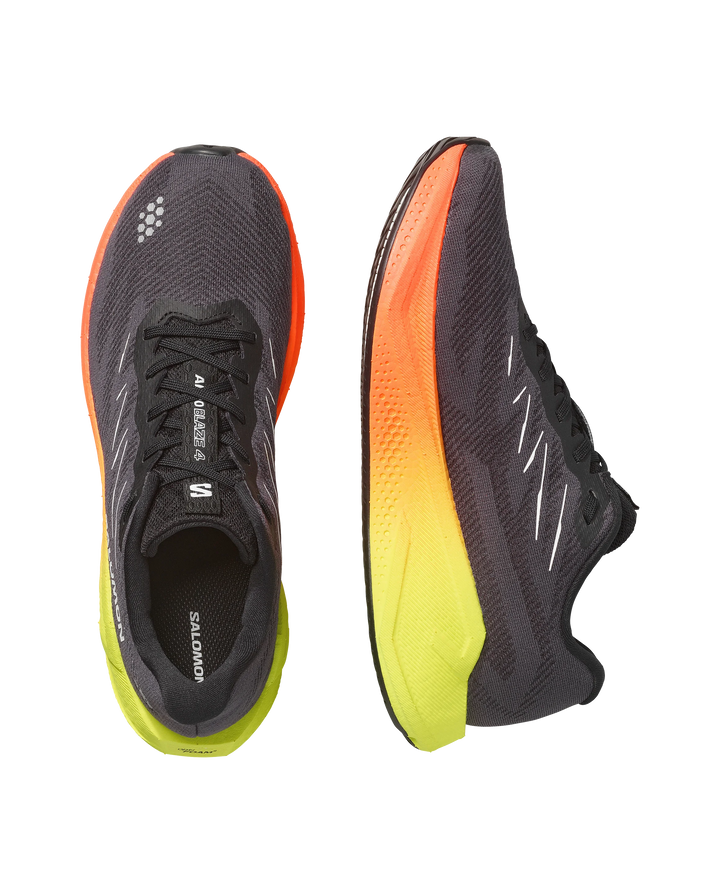 Salomon Mens Aero Blaze 4 Gradient - Black/White/Safety Yellow - Neutral - AW26