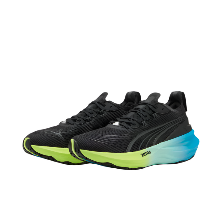 Puma Mens ForeverRun NITRO 2 - Puma Black/Fizzy Light/Speed Blue - Stability - AW25