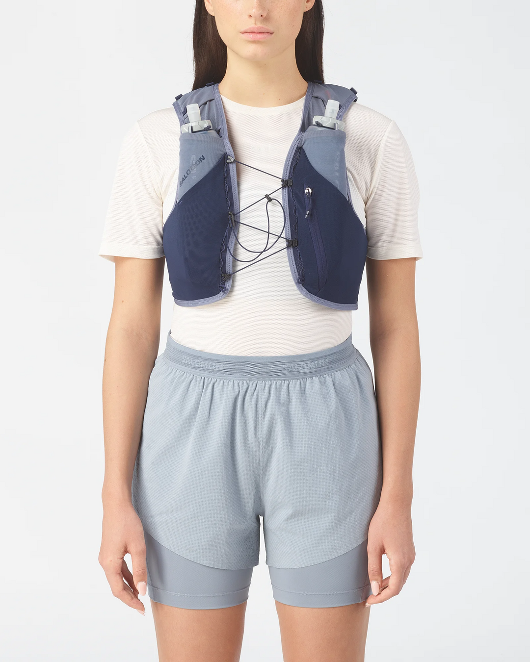 Salomon ADV Skin 5 Unisex Gradient Vest with Flasks - Maritime Blue/Grisaille