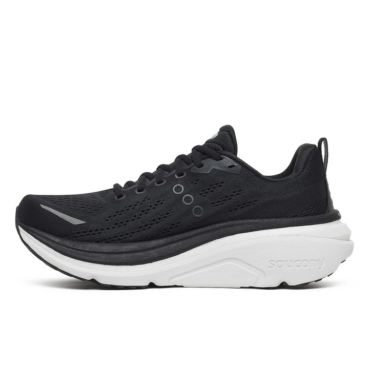 Saucony Mens Hurricane 25 Wide - 2E Width - Black/White - Stability - AW25