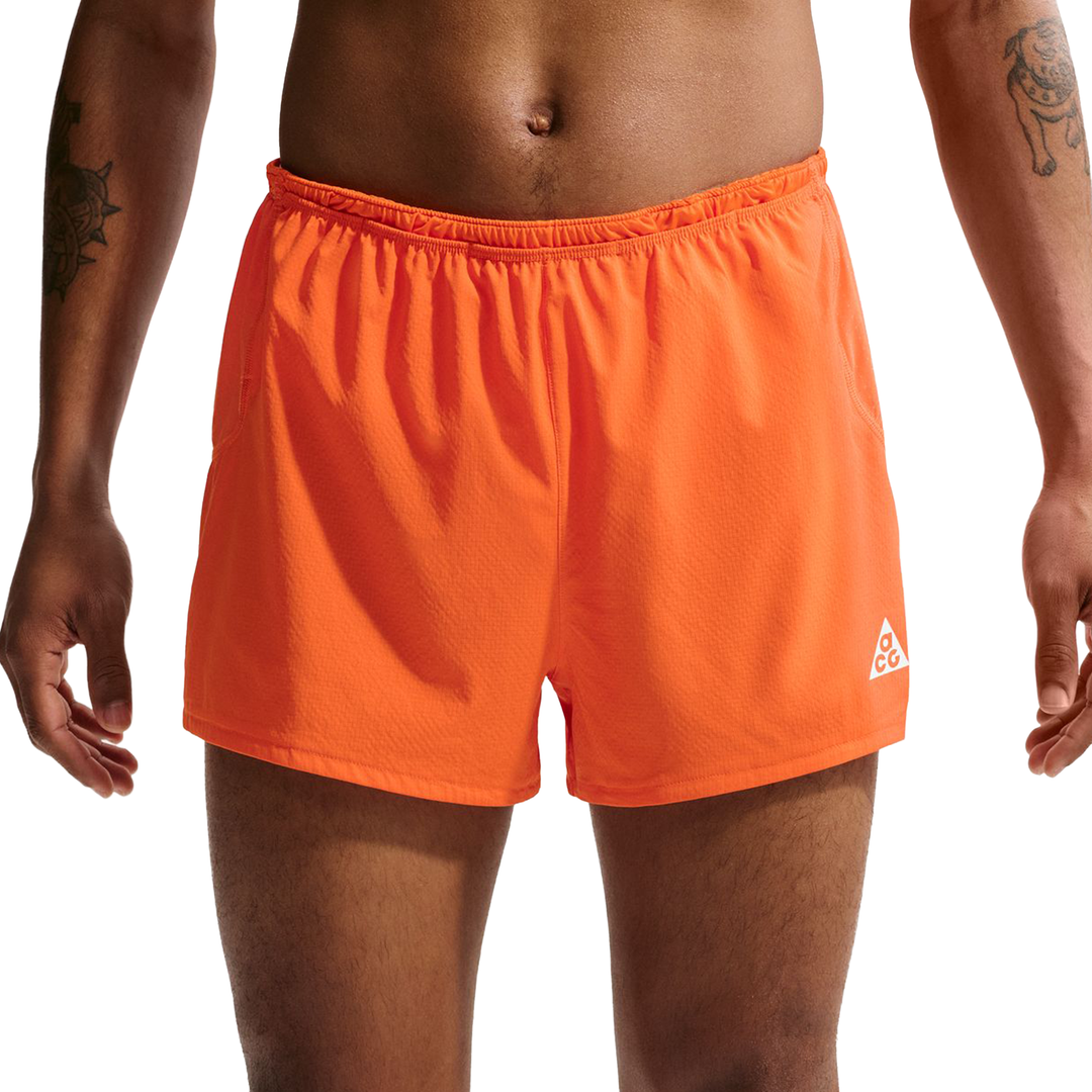 Nike Mens ACG "Trailwind" Dri-FIT ADV Trail Running Short - Safety Orange/Safety Orange/Summit White - FA26