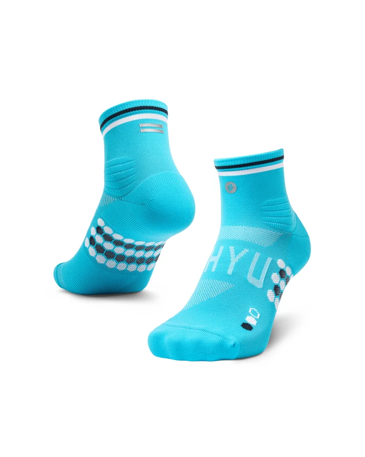 SHYU Racing Quarter Crew Socks - Lakeside/White/Night