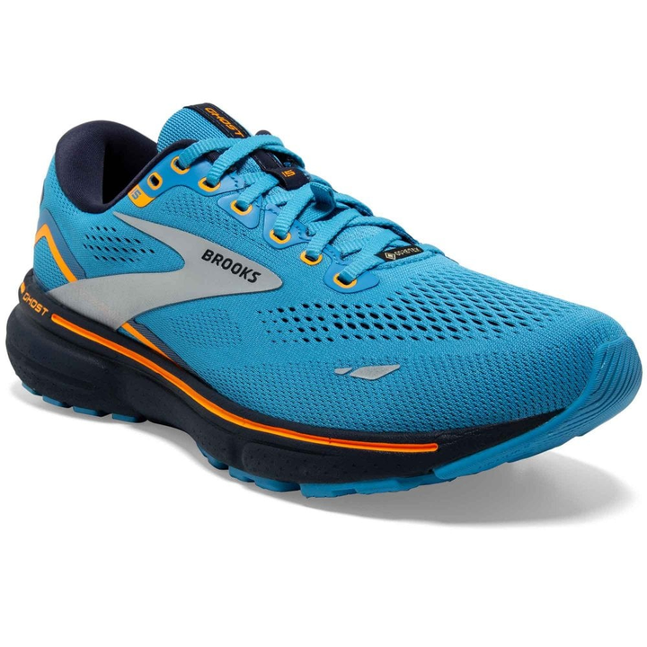 Brooks Mens Ghost 15 GTX - Blue/Peacoat/Orange - Neutral