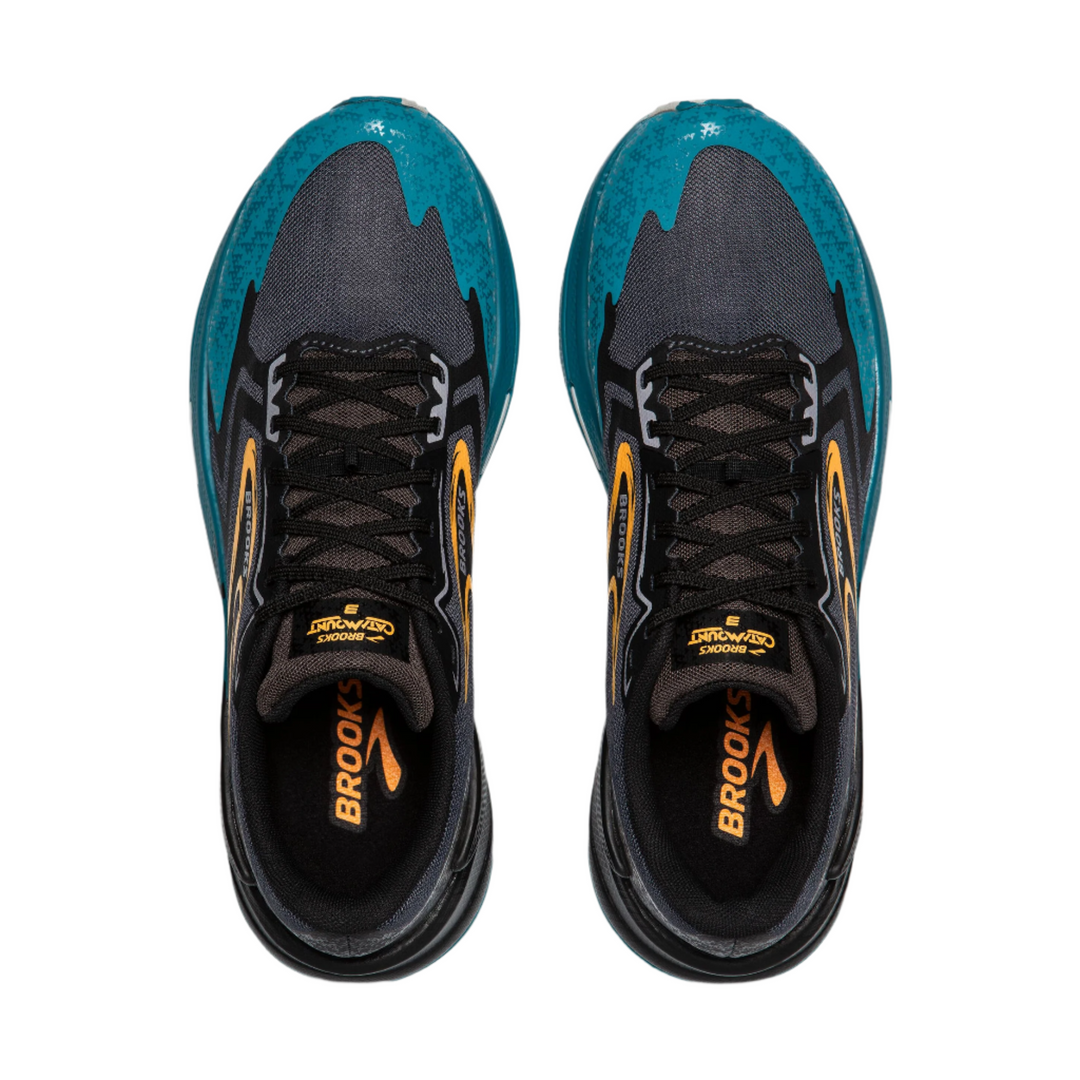 Brooks Mens Catamount 3 - Ebony/Mosaic Blue/Orange - Trail
